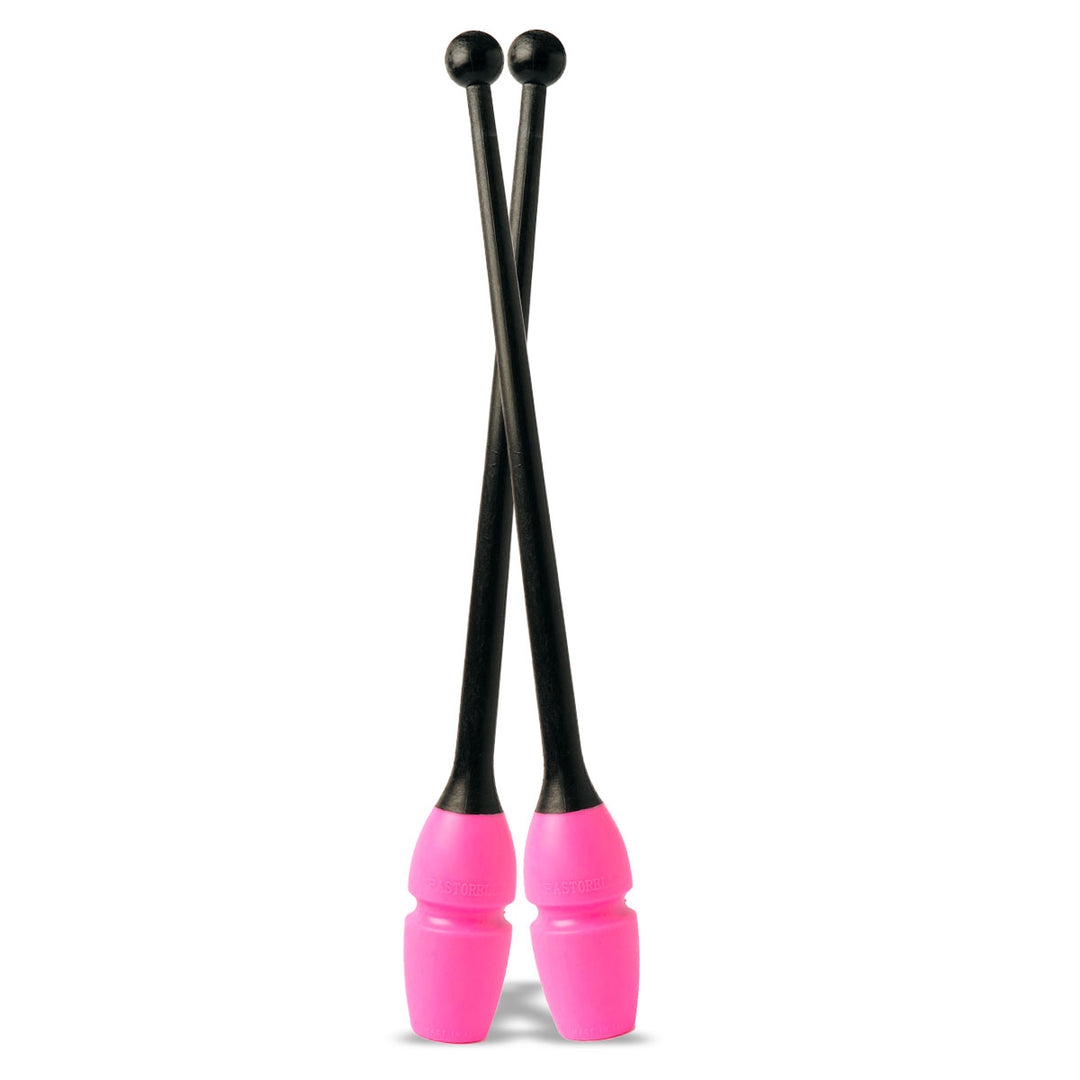 Maczugi do Gimnastyki Artystycznej Pastorelli Masha-36 Black x Fluorescent Pink 36cm