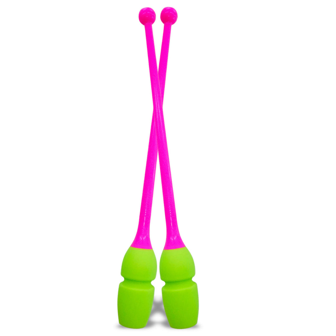 Maczugi do Gimnastyki Artystycznej Pastorelli Masha-36 Fluorescent Pink x Lime Green 36cm