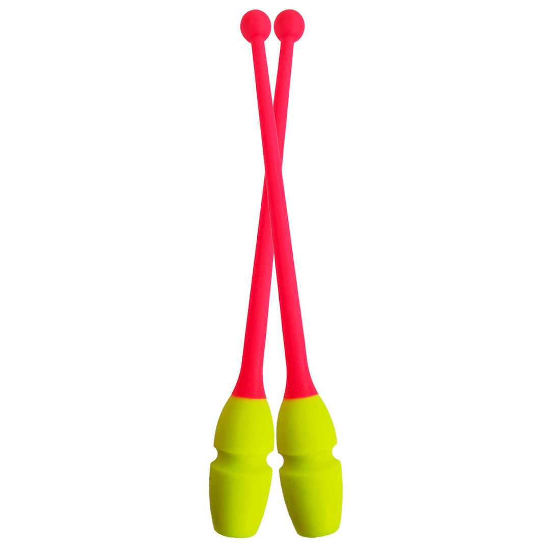 Maczugi do Gimnastyki Artystycznej Pastorelli Masha-36 Coral x Lime Green 36cm