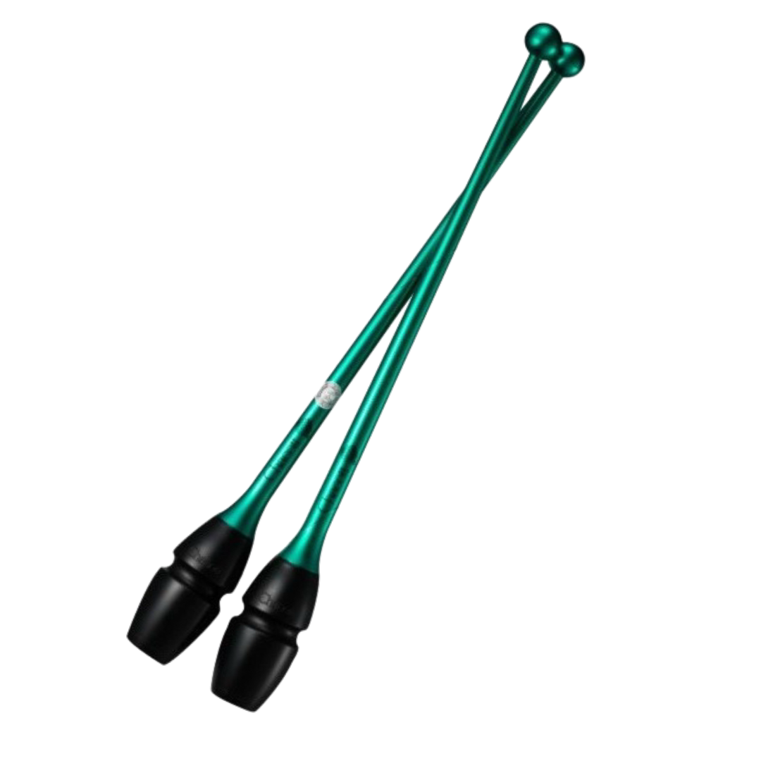 Maczugi do Gimnastyki Artystycznej Chacott Hi-Grip Rubber col. 137 Emerald Green 41cm FIG