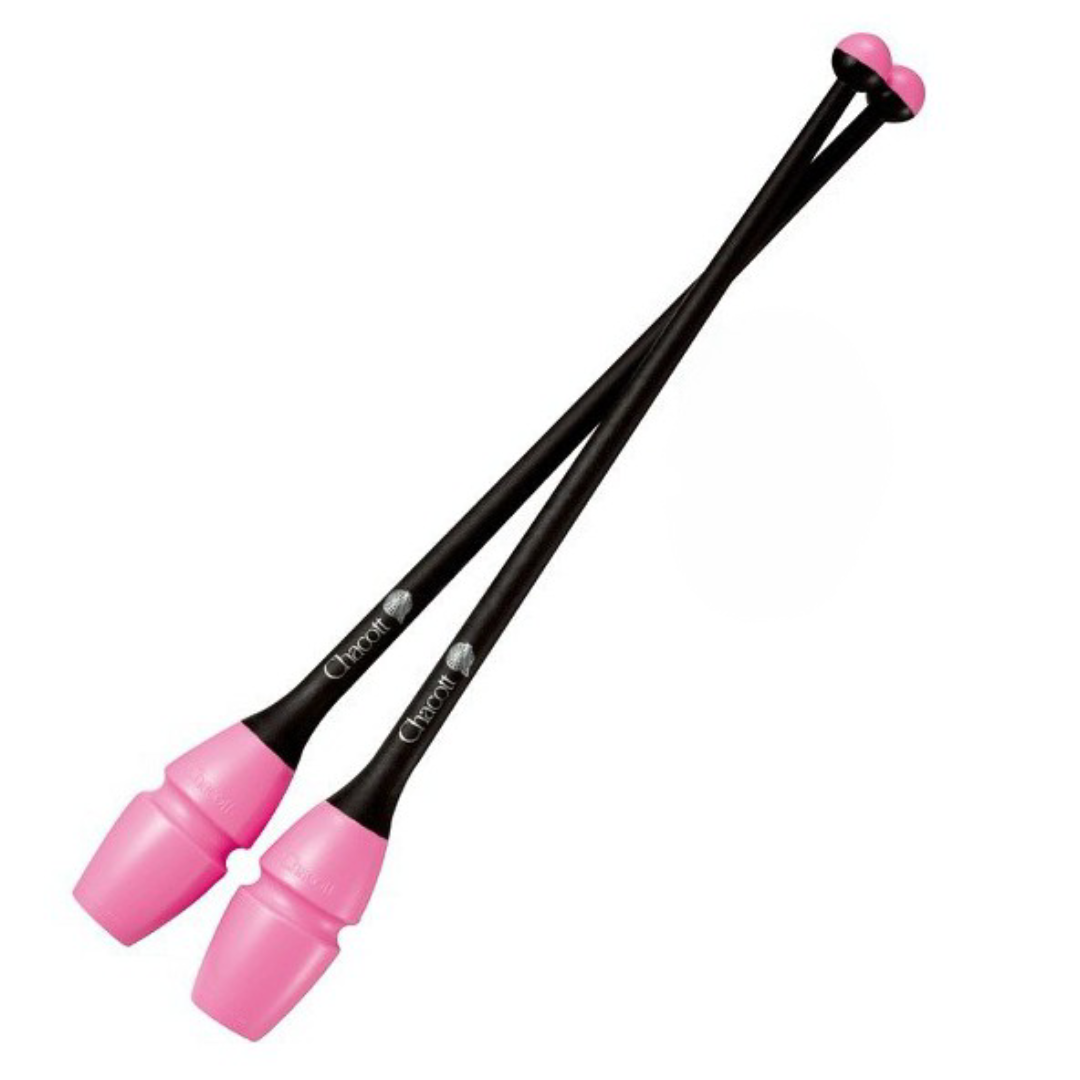 Maczugi do Gimnastyki Artystycznej Chacott Rubber col. 209 Pink x Black 41cm FIG