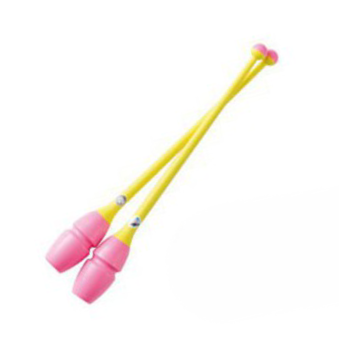 MACZUGI DO GIMNASTYKI ARTYSTYCZNEJ CHACOTT RUBBER 41 cm col. 262 Pink x Yellow FIG