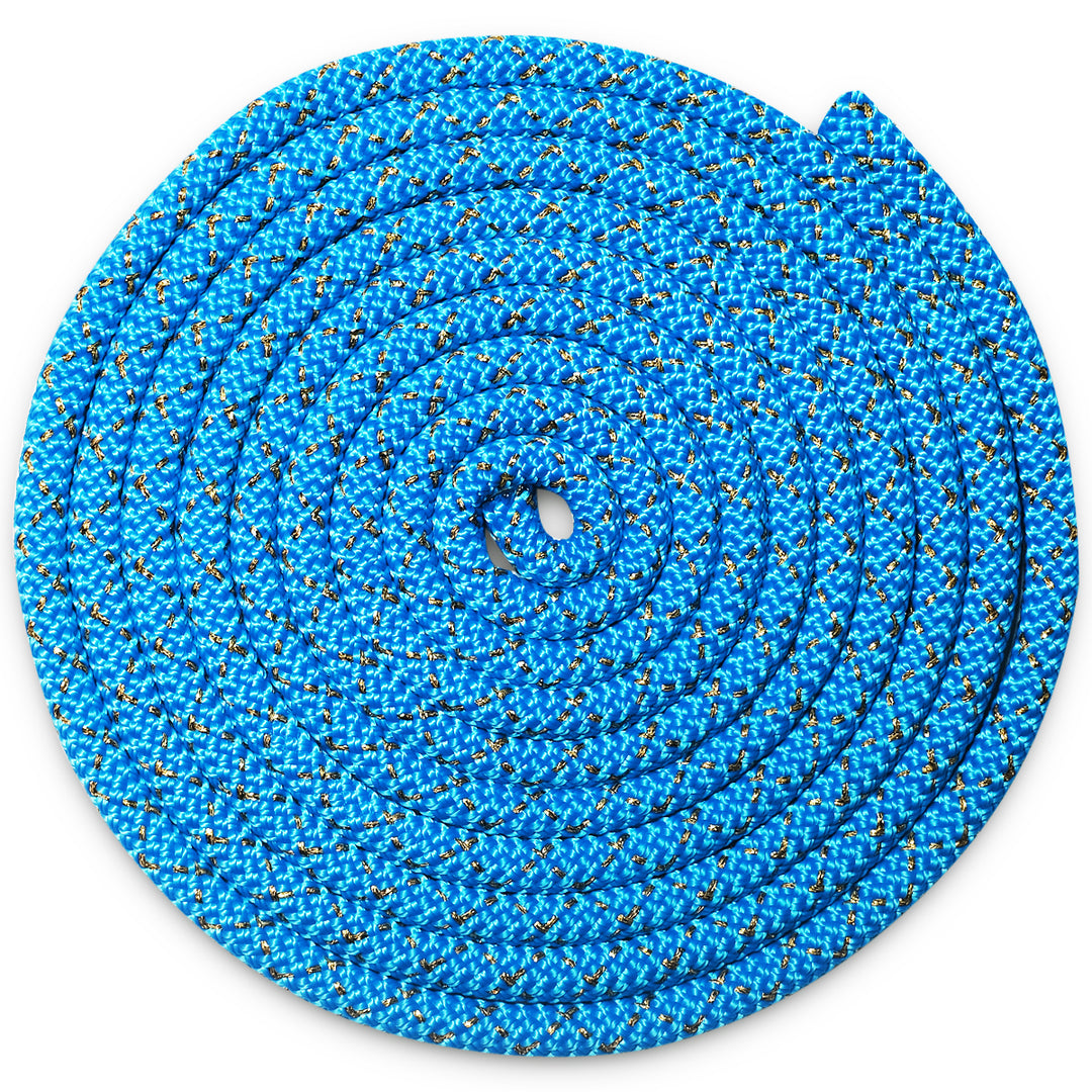 Skakanka Pastorelli Metallic 3m, FIG (Light blue-Gold)
