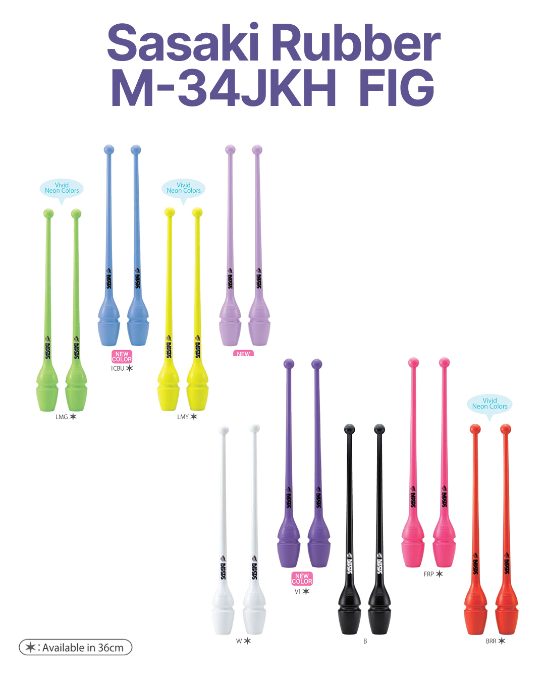 Clubs Sasaki Rubber Short M-34JKH LMY 40.5cm FIG