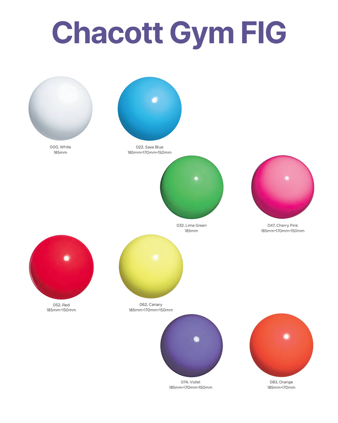 Ball Chacott Gym col. 022 Saxe Blue 18.5cm FIG
