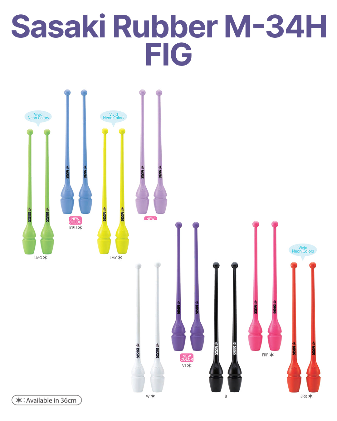 Булавы Sasaki Rubber M-34H LMG 44cm FIG