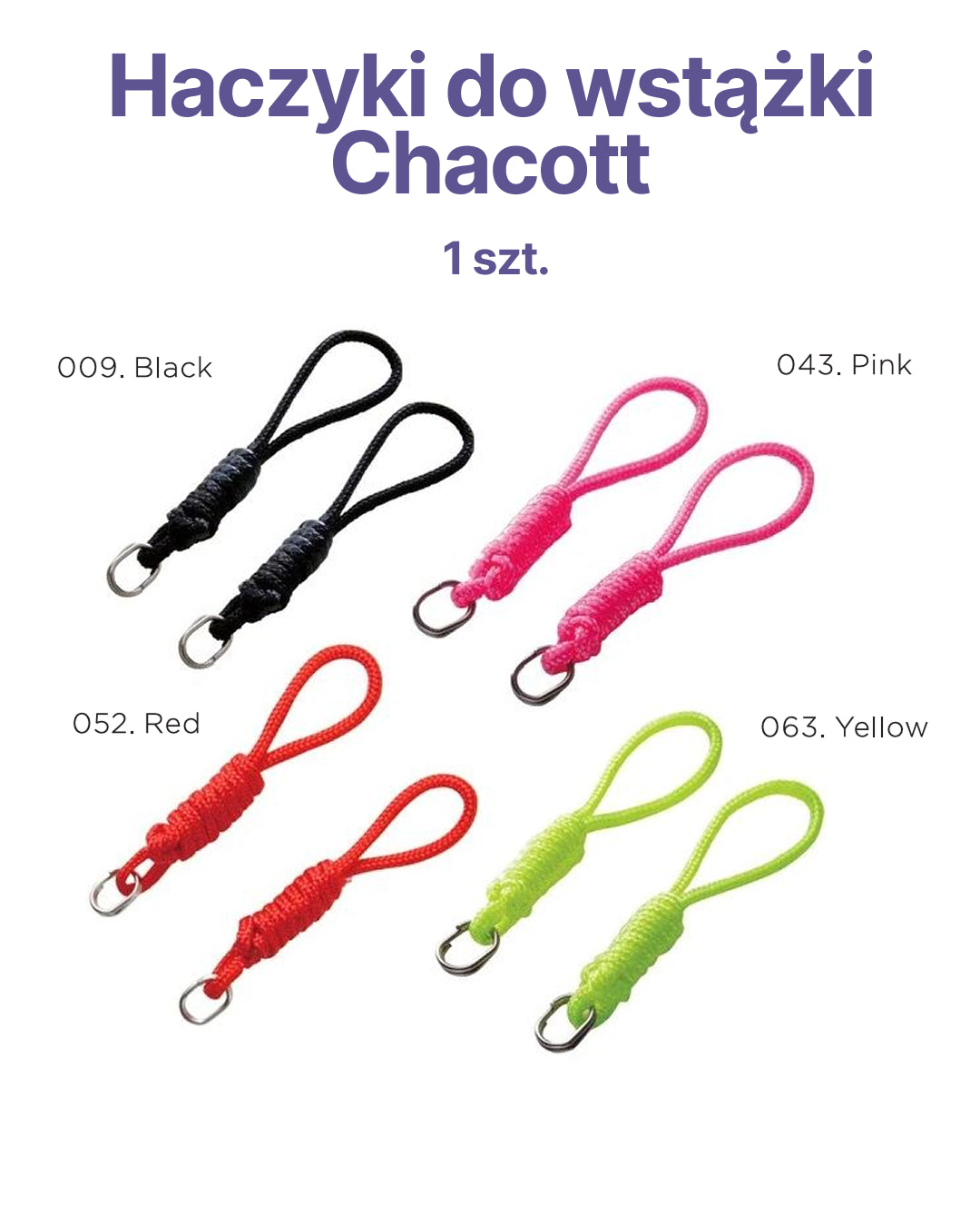 Haczyk do wstążki Chacott 052. Red (1 szt.)