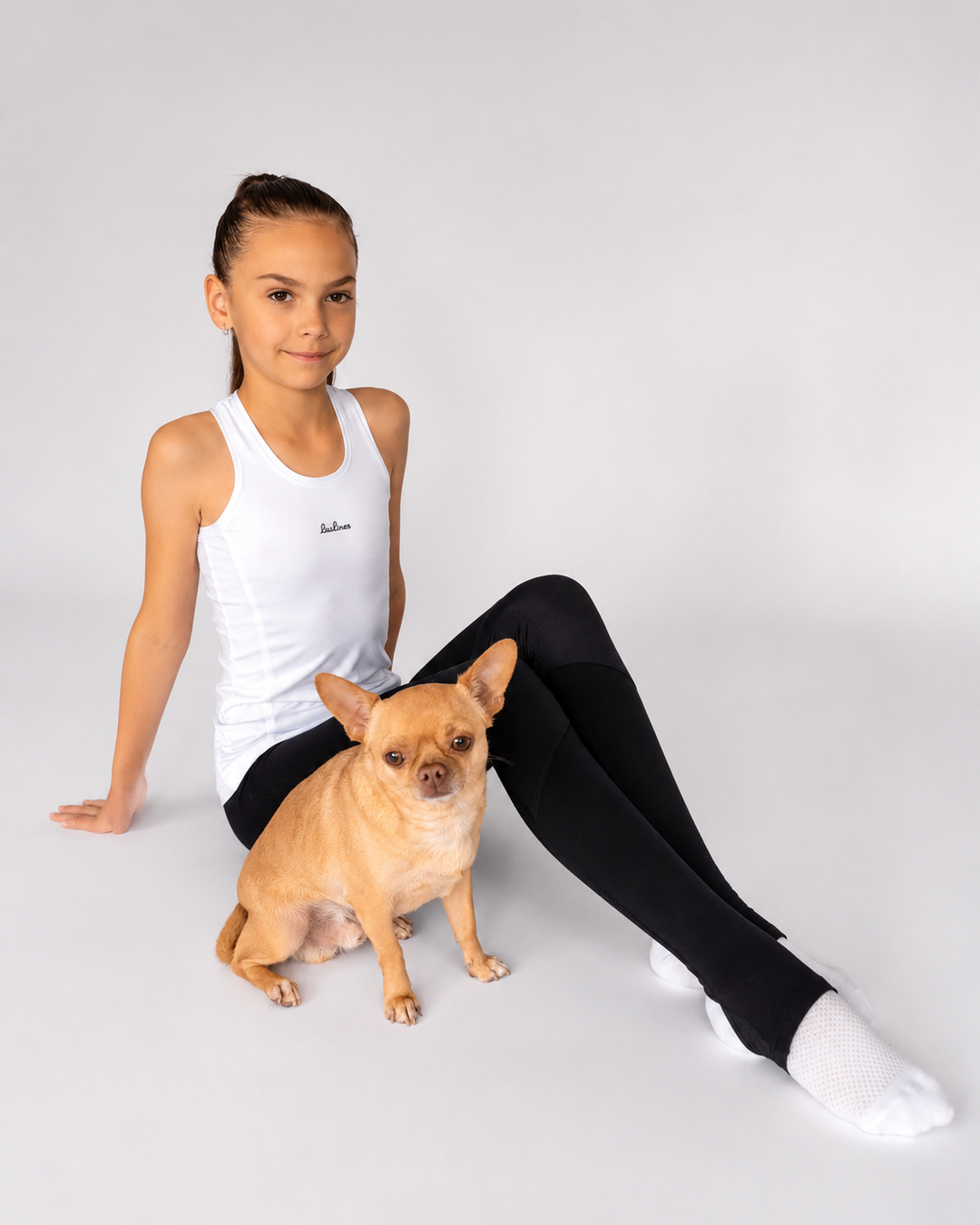 Leggings with Underfoot Strap & Reinforced Knees Black

