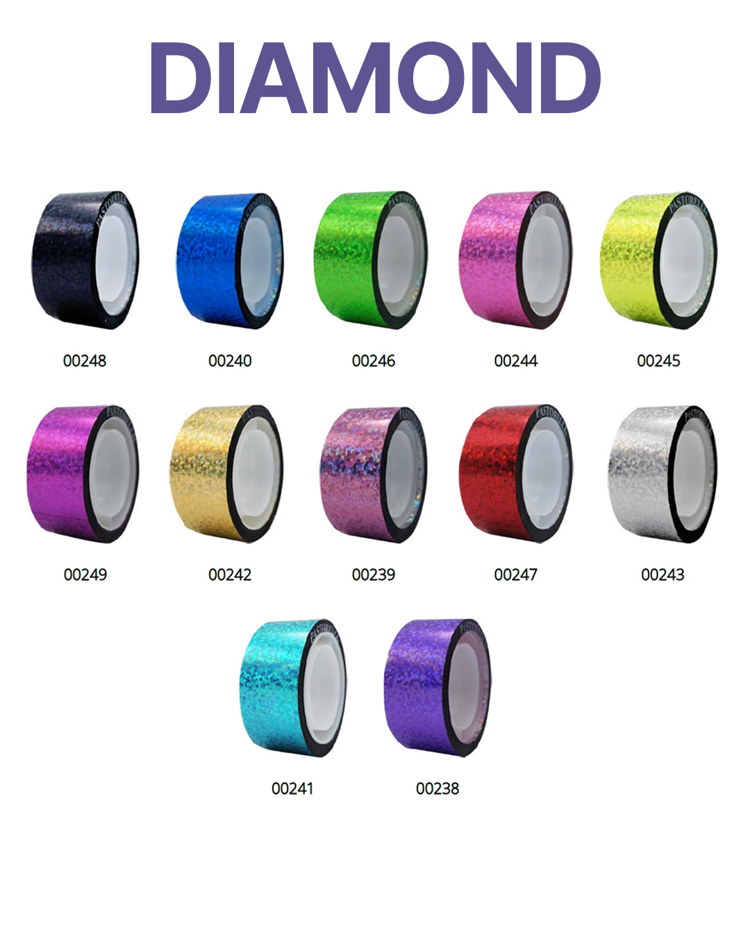 Decorating Tapes for Hoops and Clubs Pastorelli DIAMOND Gold 11m