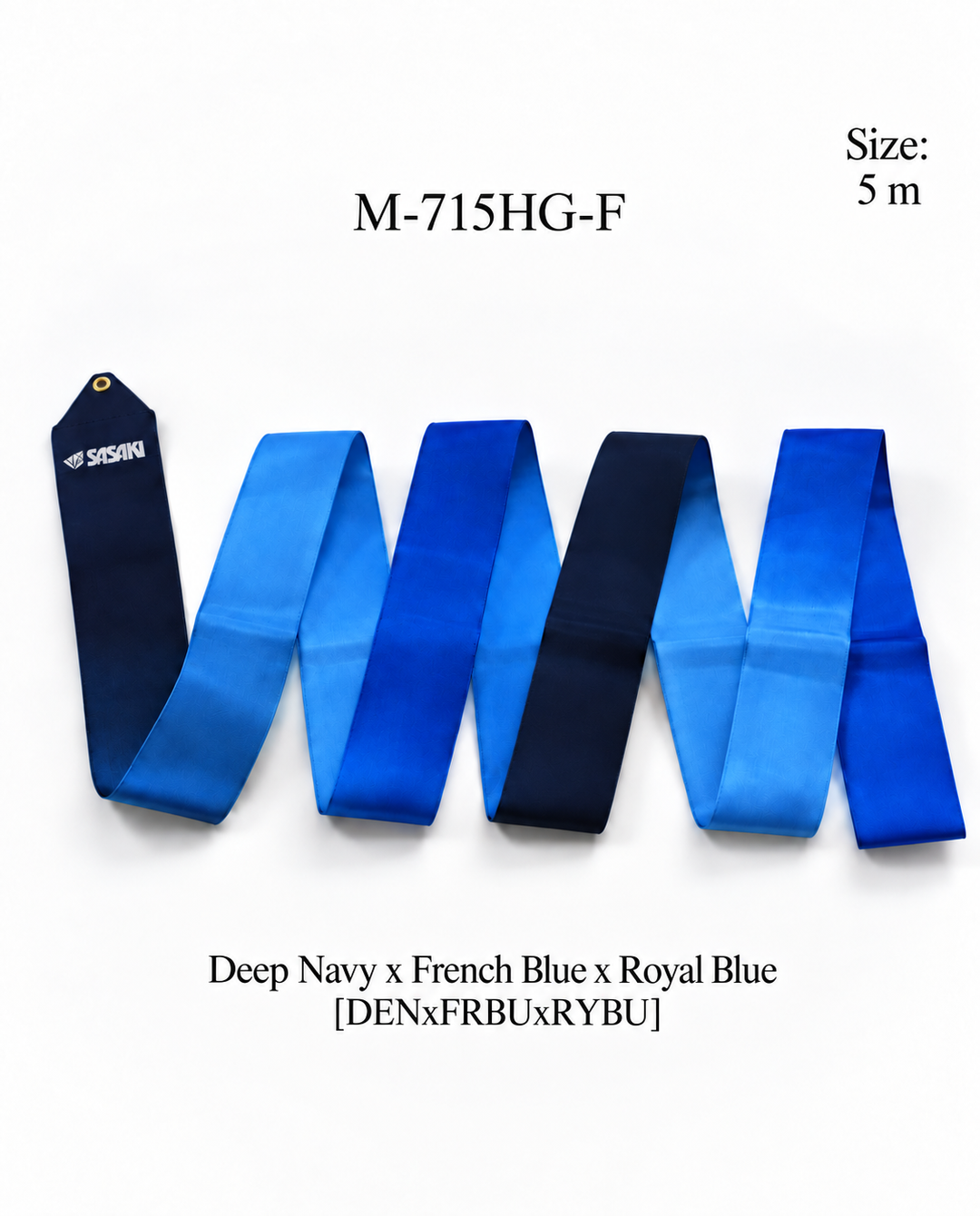 Wstążka do Gimnastyki Artystycznej Sasaki High-Pitch Gradation MJ-715HG-F DENxFRBUxRYBY 5m FIG