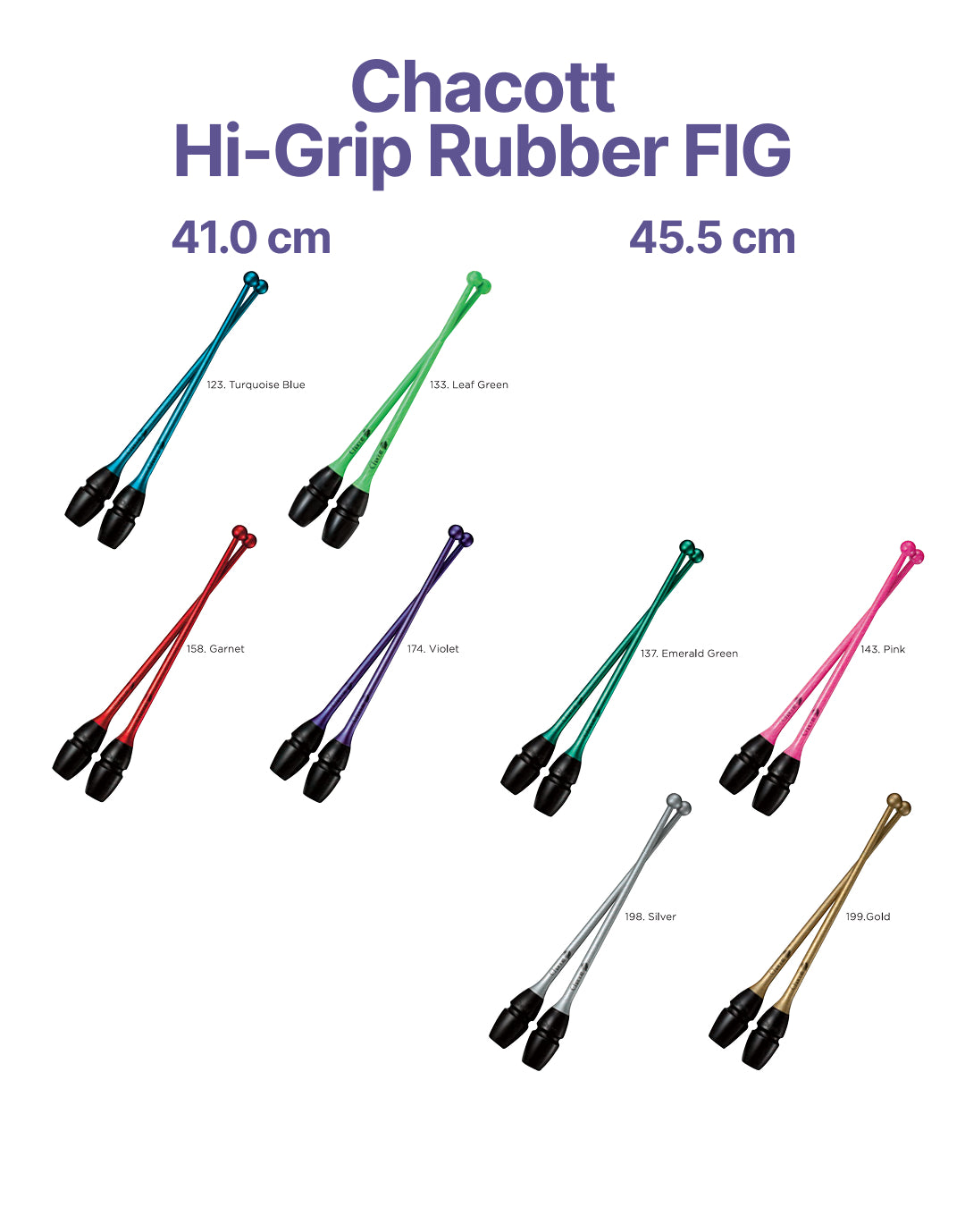 Булавы Chacott Hi-Grip Rubber 174. Violet 41cm FIG