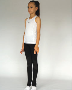 Legginsy gimnastyczne ze stopką i wzmocnionymi kolanami Black