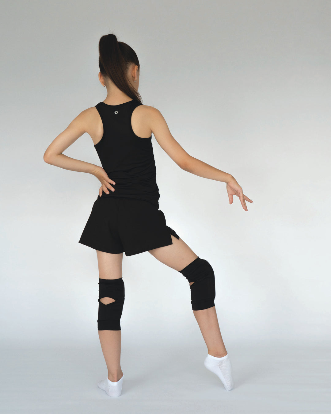 KNEE SUPPORTERS LILULINES BLACKxBLACK