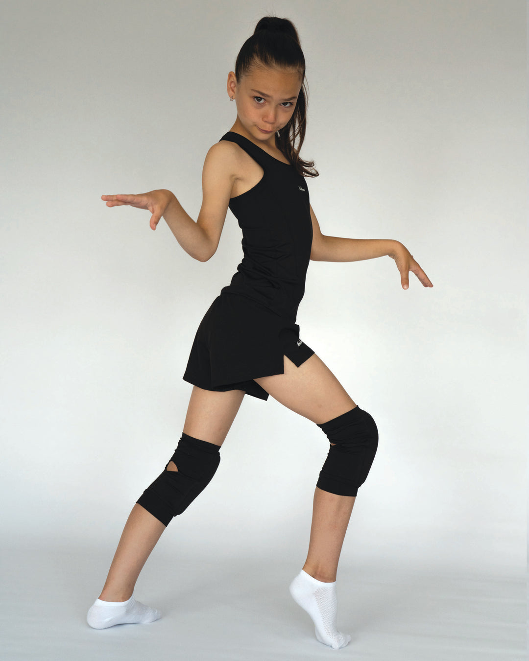 KNEE SUPPORTERS LILULINES BLACKxBLACK